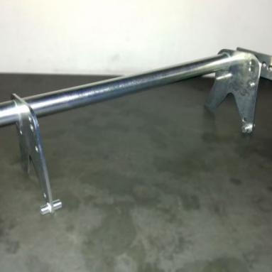 Usinagem de eixo com chapa soldada